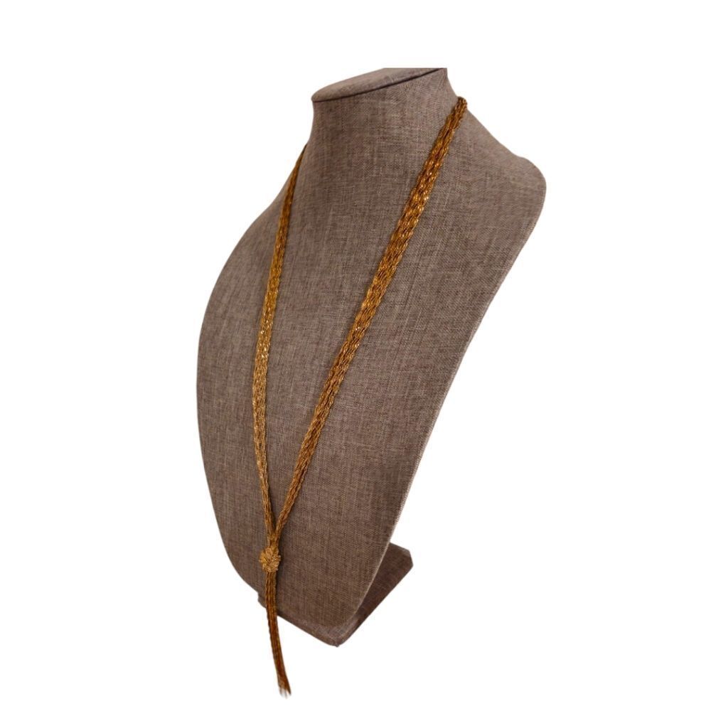 Gold-tone Multi-strand Statement Necklace - Picture 11 of 12